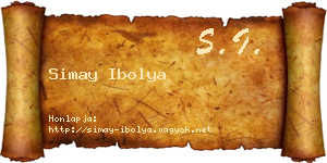 Simay Ibolya névjegykártya